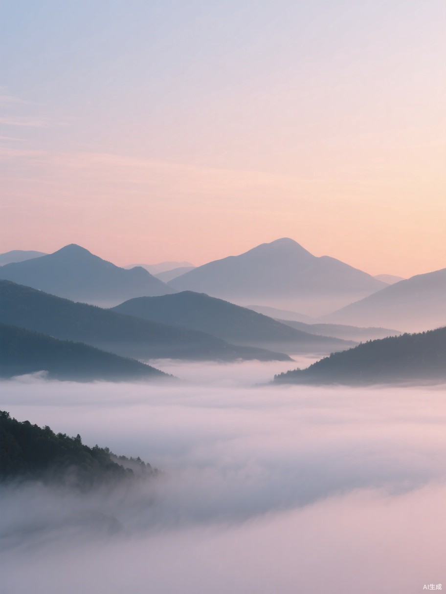 清晨的山